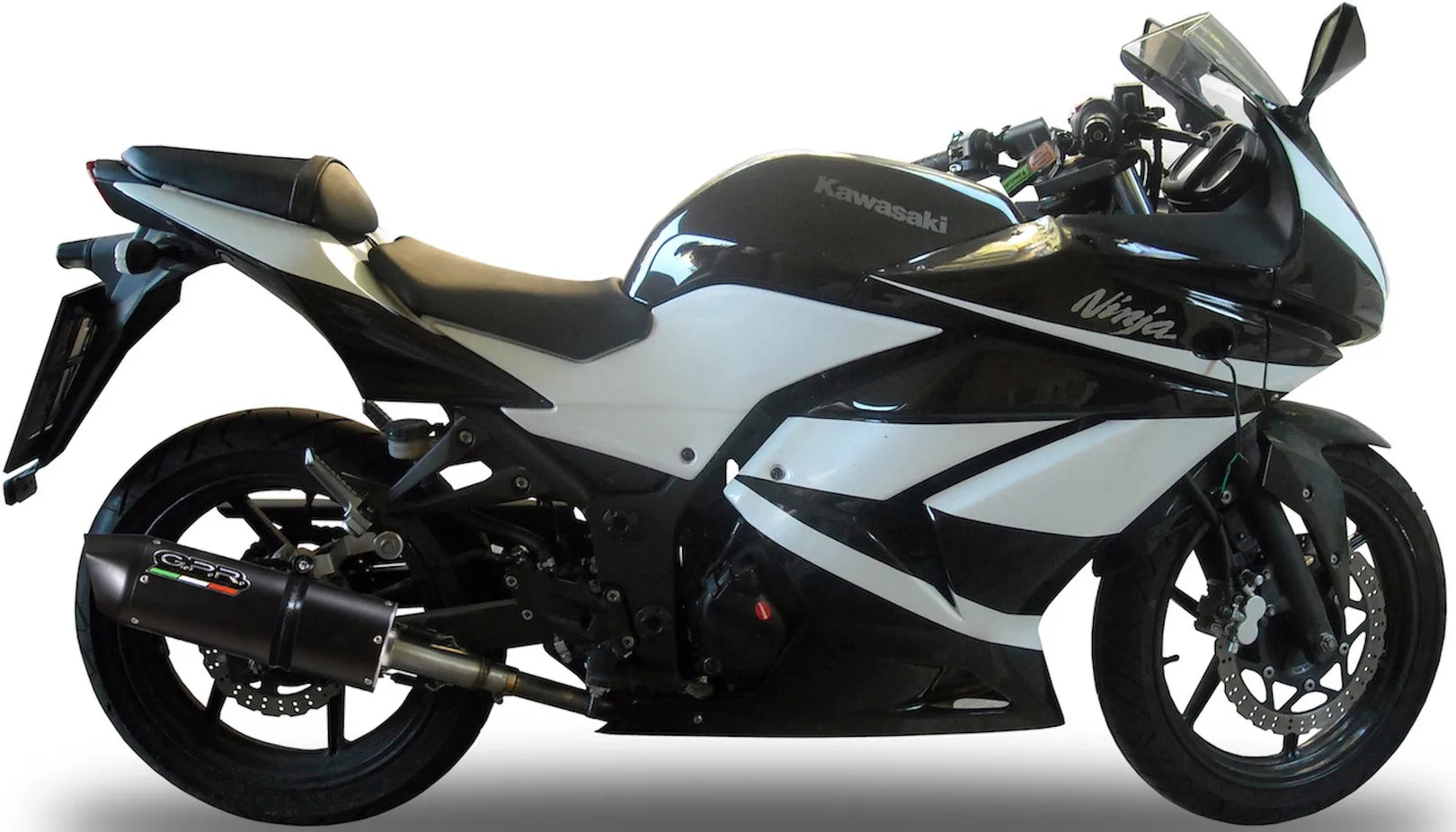 Tubo De Escape Con Catalizador Y Homologación Acústica Furore Aluminio Negro - Gpr Compatible Con Kawasaki Ninja 250 R (2007-2014)
