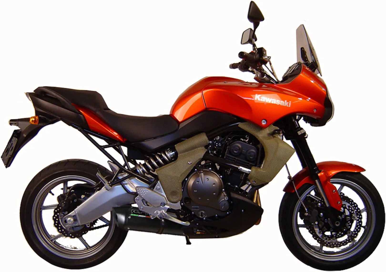 Tubo De Escape Con Catalizador Y Homologación Acústica Furore Aluminio Negro - Gpr Compatible Con Kawasaki Versys 650 (2006-2014)