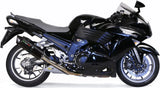 Escape Doble Con Homologación Acústica Furore Aluminio Negro - Gpr Compatible Con Kawasaki Zzr 1400 (2006-2007)