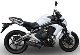 Tubo De Escape Con Catalizador Y Homologación Acústica Ghisa Acero Negro - Gpr Compatible Con Kawasaki Er-6 N (2005-2011)