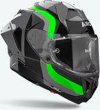 Casco Integral Para Moto Airoh Gp800 - Gp8C33 Hpc Carbon Verde Flúor Gloss Competition Talla Xl