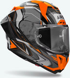 Casco Integral Para Moto Airoh Gp800 - Gp8Mu32 Hpc Carbon Naranja Gloss Must Talla M