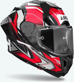Casco Integral Para Moto Airoh Gp800 - Gp8Mu55 Hpc Carbon Rojo Gloss Must Talla L
