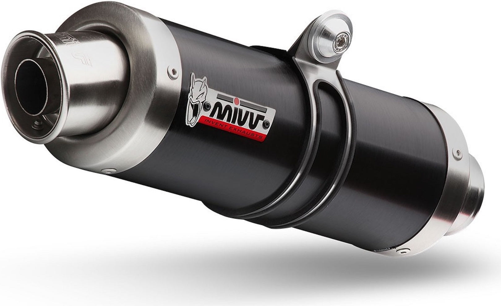 Exhaust Tip With Noise Certification Gp Steel Black - Mivv Compatible With Triumph Speed Triple (2011-2015)