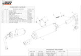 Tubo De Escape Con Homologación Acústica Oval Acero - Mivv Compatible Con Honda Hornet 600 (1998-2000)