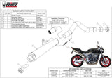 Non-Catalytic Exhaust Tip With Sound Certification X-Cone Steel Black - Mivv Compatible With Honda Hornet 600 (2003-2006)
