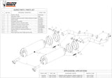 Doble Salida De Escape Con Catalizador Y Homologación Acústica Oval Carbono Carbono - Mivv Compatible Con Honda Xl 1000 Varadero (2003-2011)