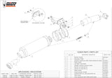 Exhaust Tip With Noise Certification Gp Carbon - Mivv Compatible With Honda Cbr 600 F (2011-2013)