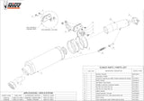 Tubo De Escape Con Homologación Acústica Gp Carbono - Mivv Compatible Con Honda Cbr 600 F (2011-2013)