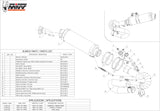 Tubo De Escape Sin Catalizador Y Con Homologación Acústica Gp Acero Negro - Mivv Compatible Con Honda Cbr 1000 Rr (2008-2013)