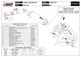 Tubo De Escape Con Homologación Acústica Gp Acero Negro - Mivv Compatible Con Honda Cbr 1000 Rr (2008-2013)