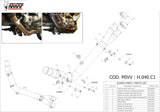 Non-Catalytic Connector Pipe - Mivv Compatible With Honda Xlv 700 Transalp (2008-2013)