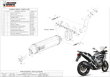 Tubo De Escape Con Homologación Acústica Speed Edge Acero Negro Carbono - Mivv Compatible Con Honda Crosstourer 1200 (2012-2020)