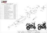 Tubo De Escape Con Homologación Acústica Suono Acero Negro Carbono - Mivv Compatible Con Honda Nc 700 X (2012-2014)