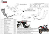 Sistema De Escape Completo Con Catalizador Y Homologación Acústica Gppro Carbono - Mivv Compatible Con Honda Cb 650 F (2014-2018)
