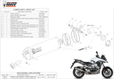 Tubo De Escape Con Homologación Acústica Oval Titano Carbono - Mivv Compatible Con Honda Crossrunner (2015-2020)