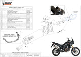Tubo De Escape Con Homologación Acústica Oval Titano Carbono - Mivv Compatible Con Honda Crf 1000 L Africa Twin (2016-2019)