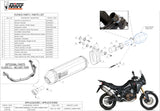 Tubo De Escape Con Homologación Acústica Speed Edge Acero Negro Carbono - Mivv Compatible Con Honda Crf 1000 L Africa Twin (2016-2019)