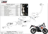 Sistema De Escape Completo Con Catalizador Y Homologación Acústica Oval Carbono Carbono - Mivv Compatible Con Honda Cbr 125 R (2011-2016)