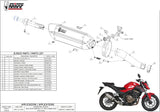 Tubo De Escape Con Homologación Acústica Suono Acero Carbono - Mivv Compatible Con Honda Cb 500 F (2016-2018)