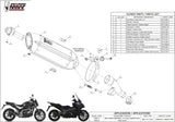 Exhaust Tip With Noise Certification Suono Steel Black Carbon - Mivv Compatible With Honda Nc 750 S (2016-2022)