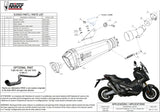 Sistema De Escape Completo Sin Catalizador Y Con Homologación Acústica Delta Race Acero Carbono - Mivv Compatible Con Honda X-Adv 750 (2017-2024)
