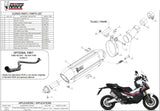 Tubo De Escape Con Homologación Acústica Suono Acero Negro Carbono - Mivv Compatible Con Honda X-Adv 750 (2017-2024)