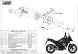 Tubo De Escape Con Homologación Acústica Oval Carbono Carbono - Mivv Compatible Con Honda Cb 500 X (2017-2022)