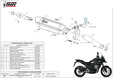 Tubo De Escape Con Homologación Acústica Suono Acero Negro Carbono - Mivv Compatible Con Honda Cb 500 X (2017-2022)