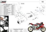 Tubo De Escape Sin Catalizador Y Sin Homologación Acústica Mk3 Carbono - Mivv Compatible Con Honda Cbr 1000 Rr (2017-2019)