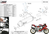 Tubo De Escape Con Homologación Acústica Speed Edge Acero Negro Carbono - Mivv Compatible Con Honda Cbr 1000 Rr (2017-2019)