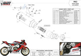 Uncatalysed Exhaust System Without Sound Certification Mk3 Stainless Steel - Mivv Compatible With Honda Cbr 1000 Rr (2017-2019)