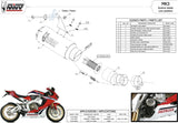Tubo De Escape Sin Catalizador Y Sin Homologación Acústica Mk3 Carbono - Mivv Compatible Con Honda Cbr 1000 Rr (2017-2019)