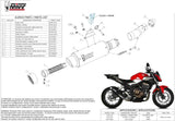 Tubo De Escape Con Homologación Acústica Oval Carbono - Mivv Compatible Con Honda Cb 500 F (2019-2024)