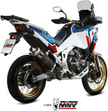 Tubo De Escape Con Homologación Acústica Dakar Acero Negro - Mivv Compatible Con Honda Crf 1100 L Africa Twin (2020-2023)