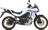Sistema De Escape Completo Sin Catalizador Y Con Homologación Acústica Oval Acero Negro - Mivv Compatible Con Honda Xl 750 Transalp (2023-2024)
