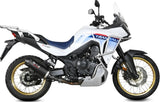 Tubo De Escape Con Homologación Acústica Oval Acero Negro Carbono - Mivv Compatible Con Honda Xl 750 Transalp (2023-2024)