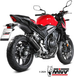 Sistema De Escape Completo Sin Catalizador Y Con Homologación Acústica Ak-1 Acero Negro Carbono - Mivv Compatible Con Honda Cb 500 Hornet (2024)