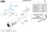 Tubo De Escape Sin Catalizador Y Sin Homologación Acústica Mk3 - Mivv Compatible Con Honda Cbr 500 R (2024)
