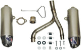 Escape Doble Sin Homologación Acústica Relevance Acero Inox Copa Carbono - Termignoni Compatible Con Honda Crf 250 R (2015-2016)