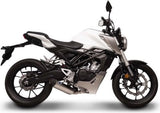 Sistema De Escape Completo Con Homologación Acústica Force Acero Inox Copa Carbono - Termignoni Compatible Con Honda Cb 125 (2018-2020)