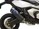 Tubo De Escape Con Homologación Acústica Scream Titano Negro Copa Carbono - Termignoni Compatible Con Honda Forza 750 (2021-2024)
