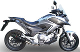 Tubo De Escape Con Homologación Acústica Ghisa Acero Negro - Gpr Compatible Con Honda Nc 700 X - S Dct (2012-2013)