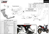 Sistema De Escape Completo Sin Catalizador Y Con Homologación Acústica Gp Carbono - Mivv Compatible Con Honda Cb 650 F (2014-2018)