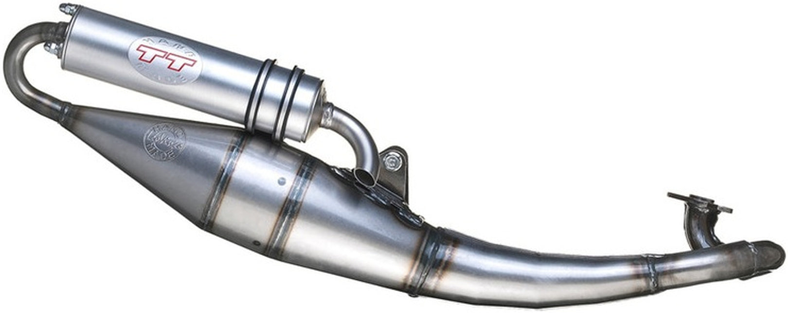 Complete Catalytic Exhaust System With Sound Certification Hand Made Tt Aluminum - Leovince Compatible With Cpi Popcorn 50 (2004)