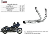 Colectores De Escape Sin Catalizador Acero - Mivv Compatible Con Harley-Davidson Road King Classic (2014-2018)