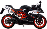 Tubo De Escape Con Catalizador Y Homologación Acústica Albus Ceramic Aluminio Blanco - Gpr Compatible Con Ktm Rc 125 (2014-2016)