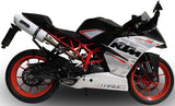 Tubo De Escape Con Homologación Acústica Albus Ceramic Aluminio Blanco - Gpr Compatible Con Ktm Rc 390 (2015-2016)