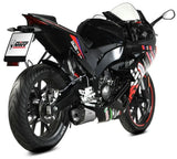 Complete Non-Catalytic Exhaust System With Sound Certification Delta Race Stainless Steel Carbon Fiber End Cap - Mivv Compatible With Aprilia Rs 125 (2025-2026)