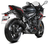 Complete Non-Catalytic Exhaust System With Sound Certification Ak-1 Steel Black Carbon Fiber End Cap - Mivv Compatible With Honda Cbr 650 R (2024-2026)